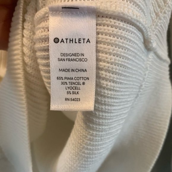 Athleta Oversized Ribbed Knit White Sweater - Picture 5 of 9